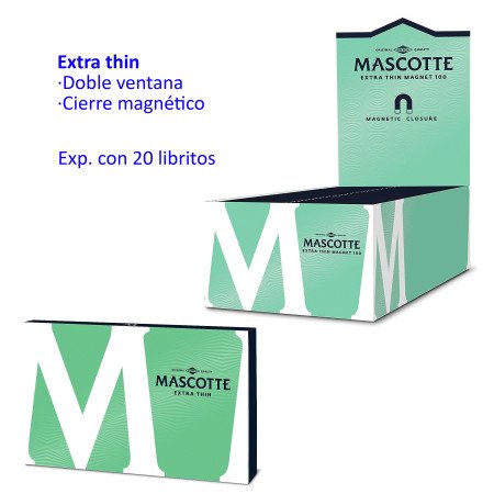 Papel de liar Mascotte Extra Thin doble ventana magnético Expositor con...