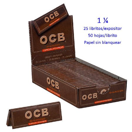 OCB Virgin 1 1/4 Expositor con 25 libritos