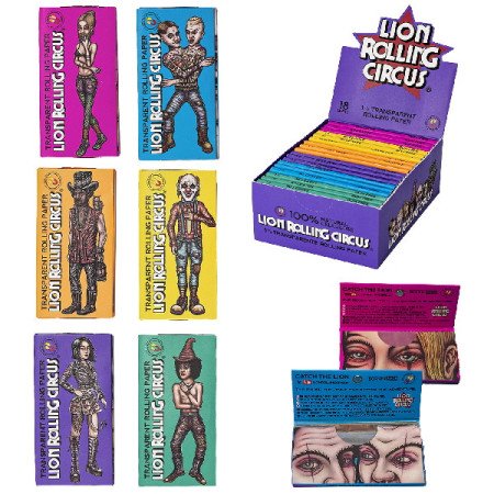 Lion Rolling Circus papel transparente Regular 1.1/4 Exp. 18 libritos...