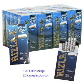 Filtros Tips Rizla 5,7 mm Ultra Slim Expositor con 20 paquetes de 120