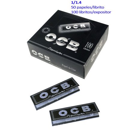 Ocb Expositor con 100 libritos Número 1.1/4 Premium negro