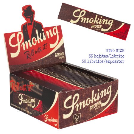 Expositor con 50 libritos Smoking King size Smoking Brown