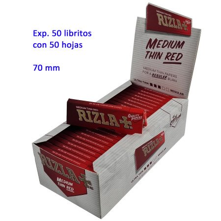Rizla papel de liar expositor RED con 50 libritos Número 8