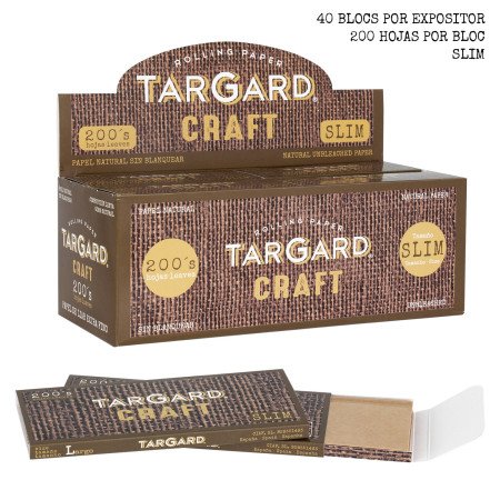 Papel  de  liar  TarGard  CRAFT®  200`s  Expositor  con  40  libritos