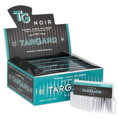 Exp.  con  50  libritos  de  50  tips  perforados  para  filtro  Tar  Gard  Noir®