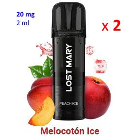 2 Pods Peach Ice 20mg. Lost Mary TAPPO PRO