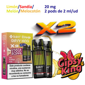 Gipsy King 20 mg. BALMY ÉLITE PRO 2 Pod recarga