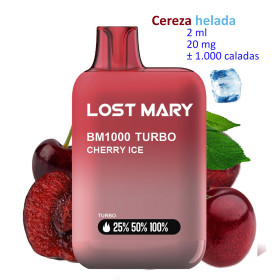 Cherry Ice 20 mg. Lost Mary BM1000 TURBO Vaper desechable