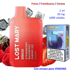 Strawberry Raspberry Cherry Ice 20 mg. Elfbar Lost Mary 600 VENDING...