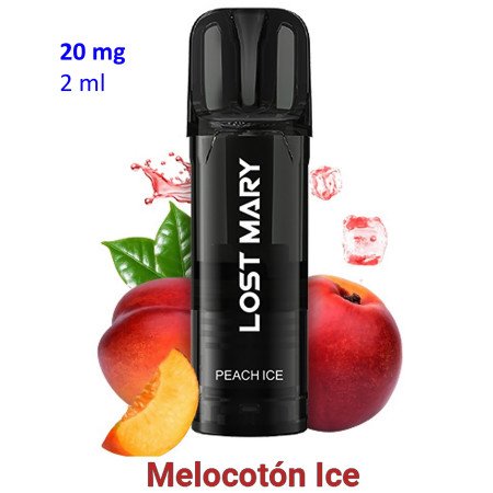Pod Peach Ice 20mg. Lost Mary TAPPO PRO
