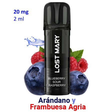 Pod Blueberry Sour Raspberry 20mg. Lost Mary TAPPO PRO