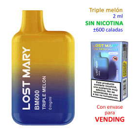 Triple Melon 0 mg. Elfbar Lost Mary 600 VENDING Vaper desechable