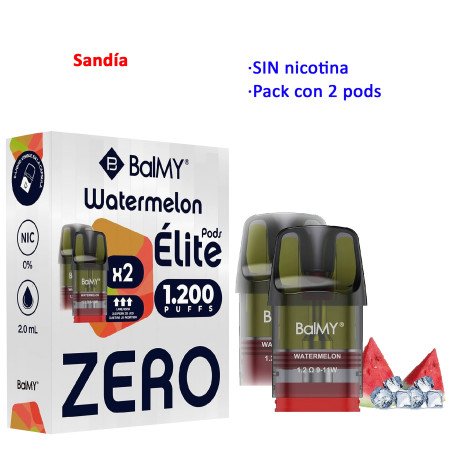 Watermelon 0 mg. BALMY ÉLITE 2 Pods recarga