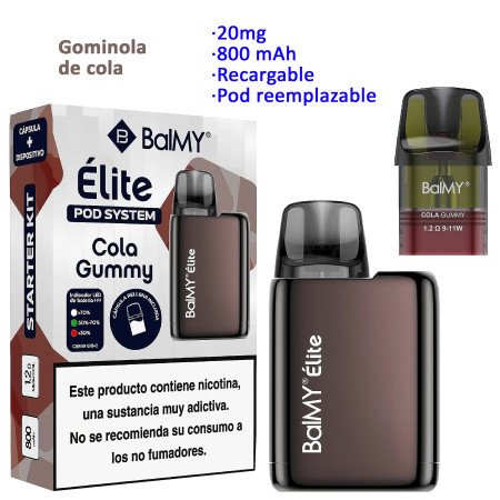 Cola Gummy 20 mg. BALMY ÉLITE Kit recargable