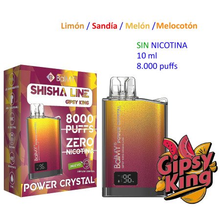 Gipsy king 0 mg. BALMY POWER CRYSTAL Vaper desechable
