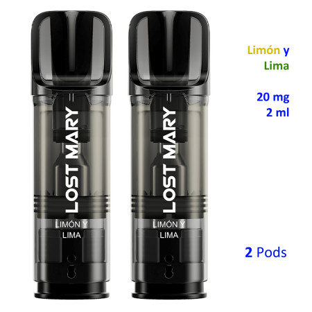Lemon lime 20 mg. Lost Mary TAPPO 2 pods recarga