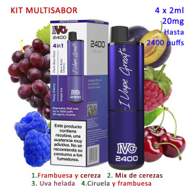 Purple Edition 20 mg. IVG 2400 Vaper desechable 4 en 1