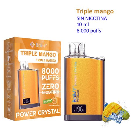 Triple Mango 0 mg. BALMY POWER CRYSTAL Vaper desechable