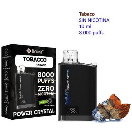 Tobacco 0 mg. BALMY POWER CRYSTAL Vaper desechable