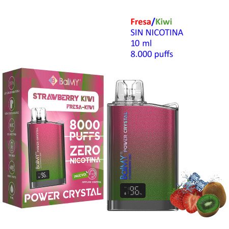 Strawberry-Kiwi 0 mg. BALMY POWER CRYSTAL Vaper desechable