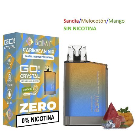 Caribbean Mix 0 mg. BALMY GO CRYSTAL Vaper desechable