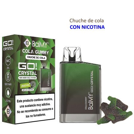 Cola Gummy 20 mg. BALMY GO CRYSTAL Vaper desechable