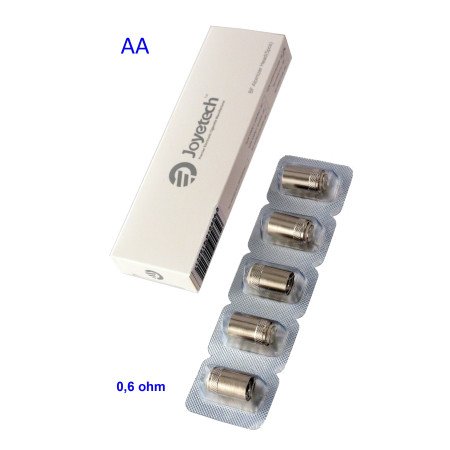 Blister con 5 bobinas Joyetech cubis/aio/mini cuboid bf (0,6 Ohm) SS316