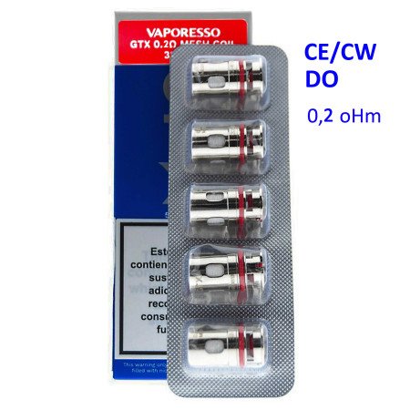 Resistencia GTX Mesh Coil 0,2 ohm (5pcs) - Vaporesso
