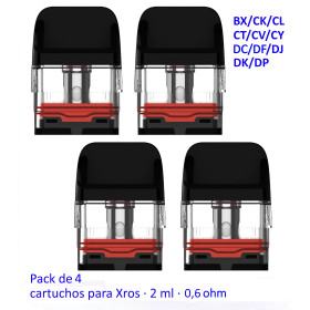 Pod 0.6 ohm Xros Series Corex 2.0 2ml. Pack de 4 pcs