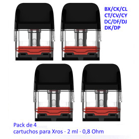 Pod 0.8 ohm Xros Series Corex 2.0 2ml. Pack de 4 pcs