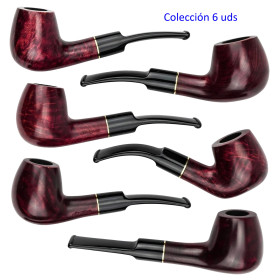 Colección 6 Cachimbas madera Jean Claude