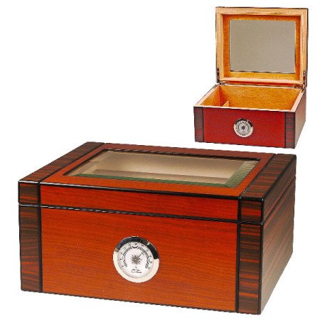 Humidor con ventana de vidrio 25 cig.