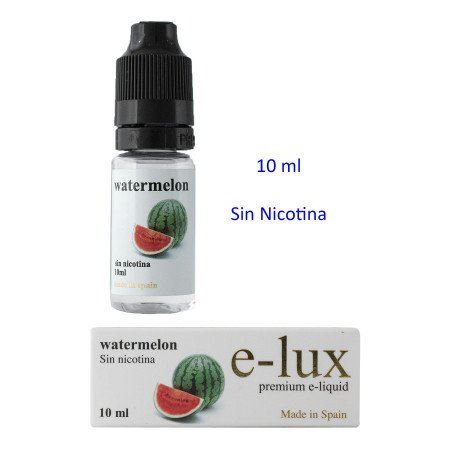 e-liquid Watermelon 0 mg. envase con 10 ml. e-lux