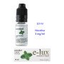 e-liquid Menthol 3 mg. envase con 10 ml. e-lux