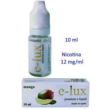 e-liquid Mango 12 mg. envase con 10 ml. e-lux