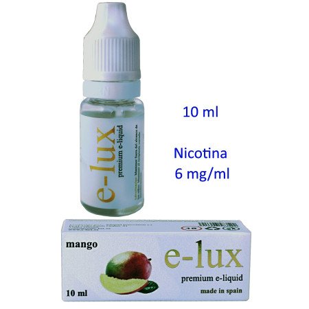 e-liquid Mango 6 mg. envase con 10 ml. e-lux