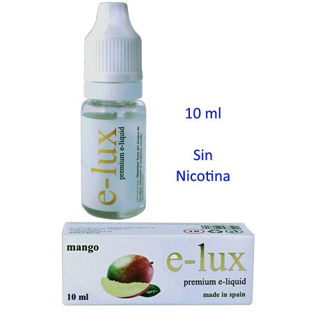 e-liquid Mango 0 mg. envase con 10 ml. e-lux
