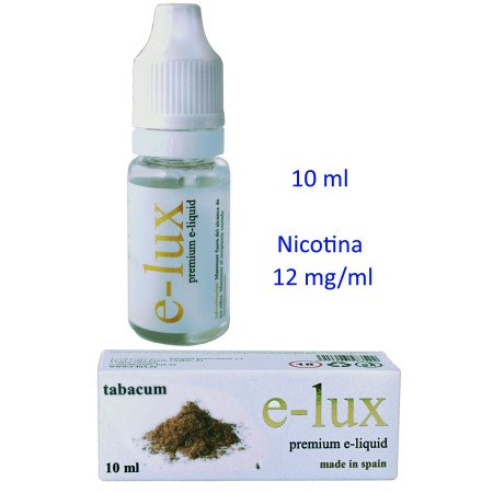 e-liquid Tabacum 12 mg. envase con 10 ml. e-lux