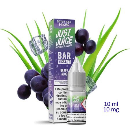 10ml 10 mg. Grape Aloe Sales de nicotina Just Juice