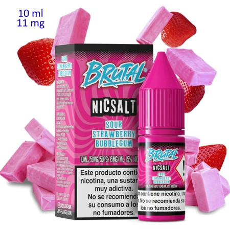 10ml 11 mg. Sour Strawberry Bubblegum Sales de nicotina Brutal Salt By...