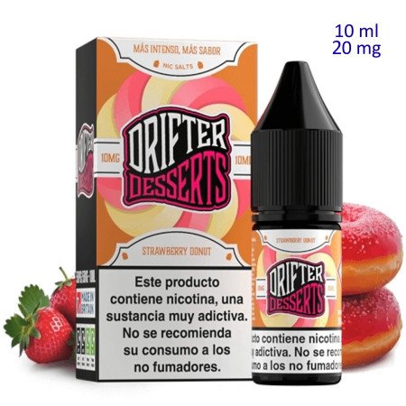 10ml 20 mg. Strawberry Donut Sales de nicotina Drifter Bar Salts