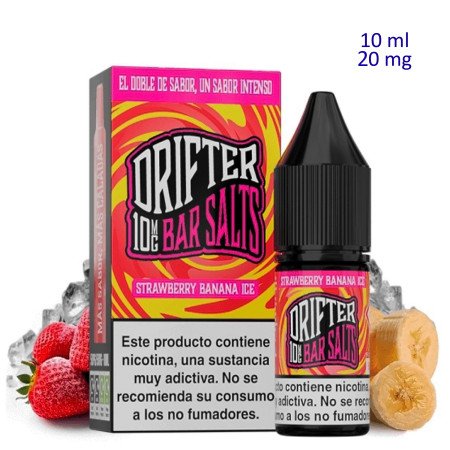 10ml 20 mg. Strawberry Banana Ice Sales de nicotina Drifter Bar Salts