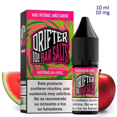 10ml 10 mg. Watermelon Apple Sales de nicotina Drifter Bar Salts