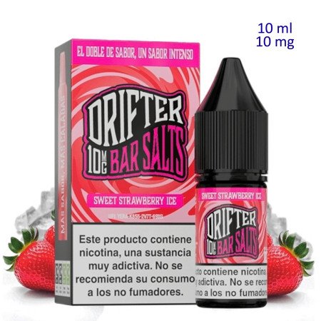10ml 10 mg. Sweet Strawberry Ice Sales de nicotina Drifter Bar Salts