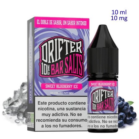 10ml 10 mg. Sweet Blueberry Ice Sales de nicotina Drifter Bar Salts