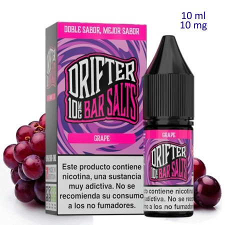 10ml 10 mg. Grape Sales de nicotina Drifter Bar Salts