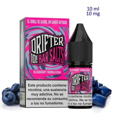10ml 10 mg. Blueberry Blubblegum Sales de nicotina Drifter Bar Salts