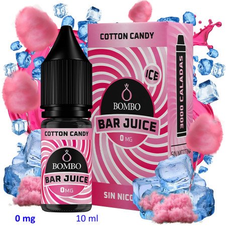 10ml 0 mg. Cotton Candy Ice Sales de nicotina Bar Juice by Bombo