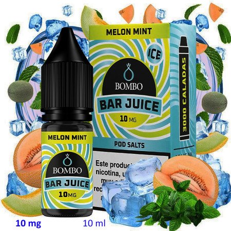 10ml 10 mg. Melon Mint Ice Sales de nicotina Bar Juice by Bombo