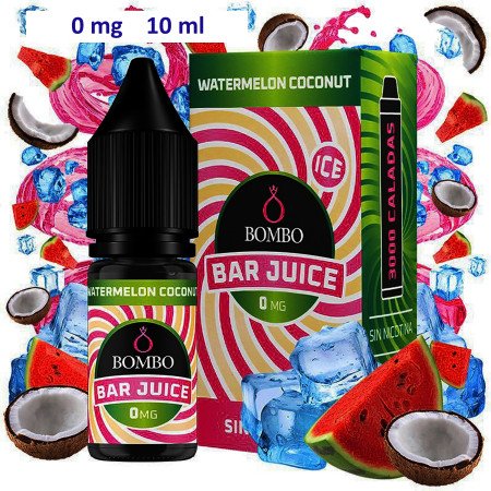 10ml 0 mg. Watermelon Coconut Ice Sales de nicotina Bar Juice by Bombo